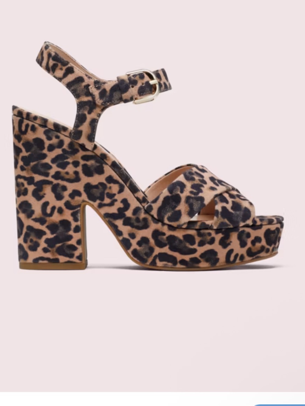 kate spade Leopard-Print Suede Platform Sandals